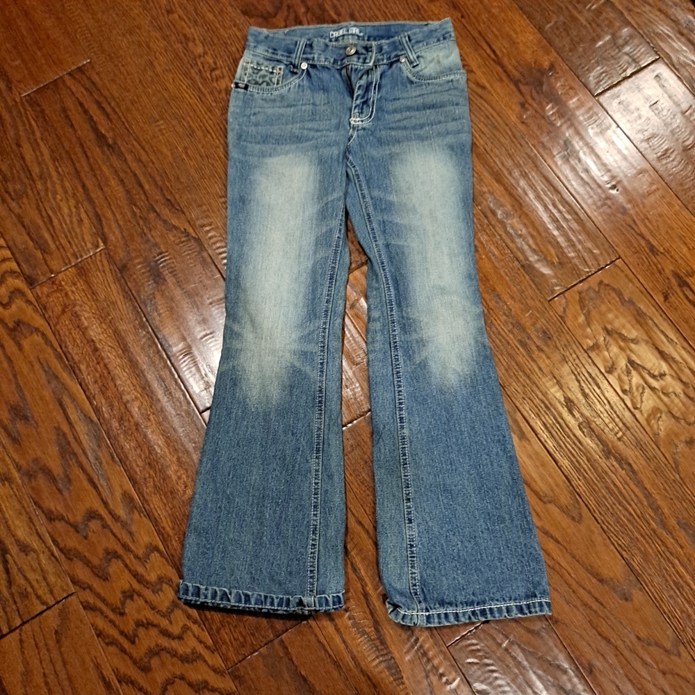 CRUEL GIRL WESTERN BOOT CUT JEANS